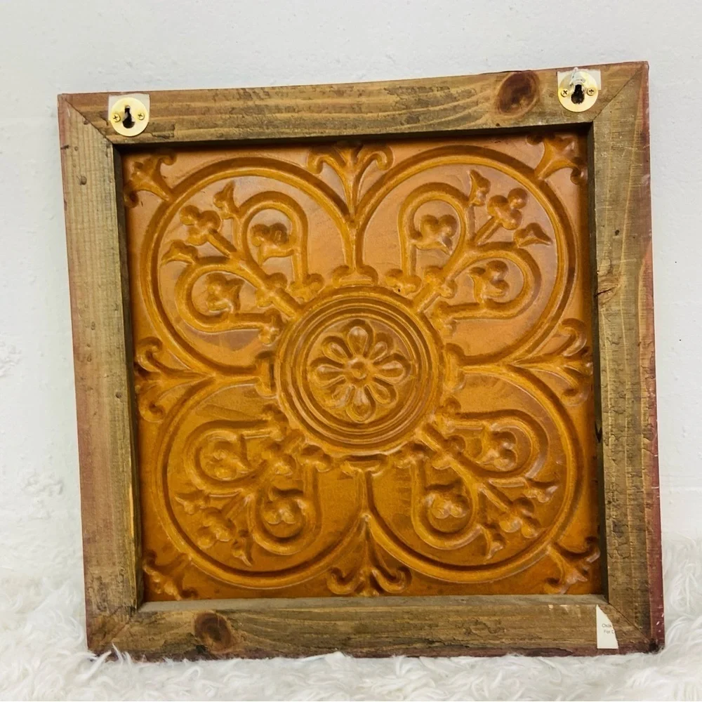 UNBRANDED brown design square wall hanging decor design decoration